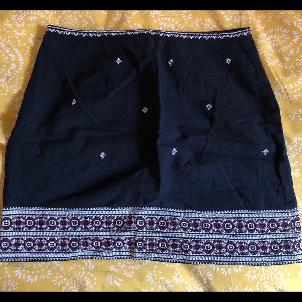 MADEWELL Navy Blue Mini Skirt Embroidered Size 4